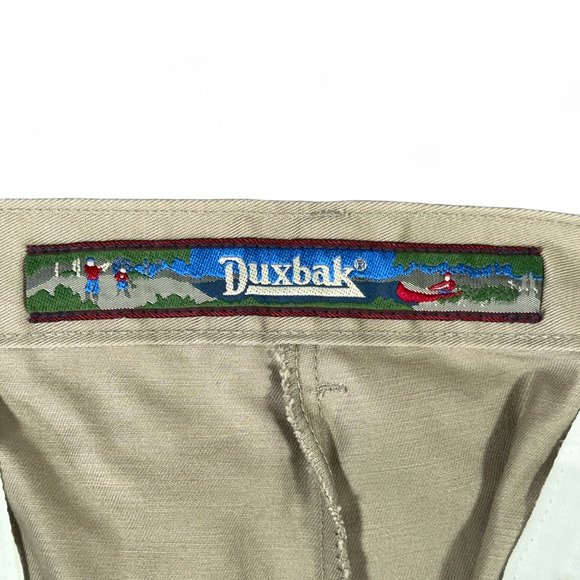 Vintage Duxbak Pants Mens 36x30 Khaki Beige Tan Casual 90s Creased Outdoor - Picture 8 of 9